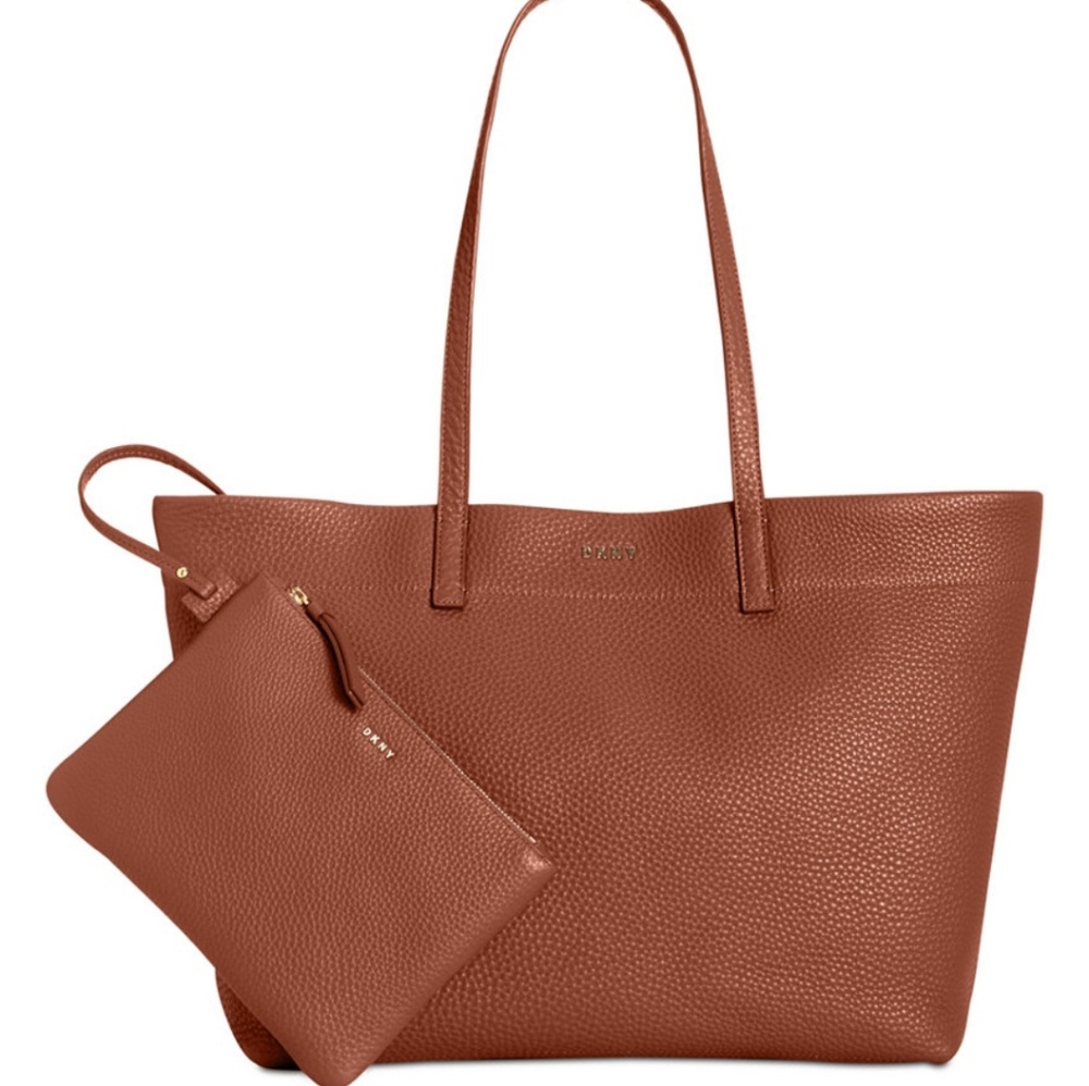 New DKNY Tan Deerskin Tote - Picture 2 of 5